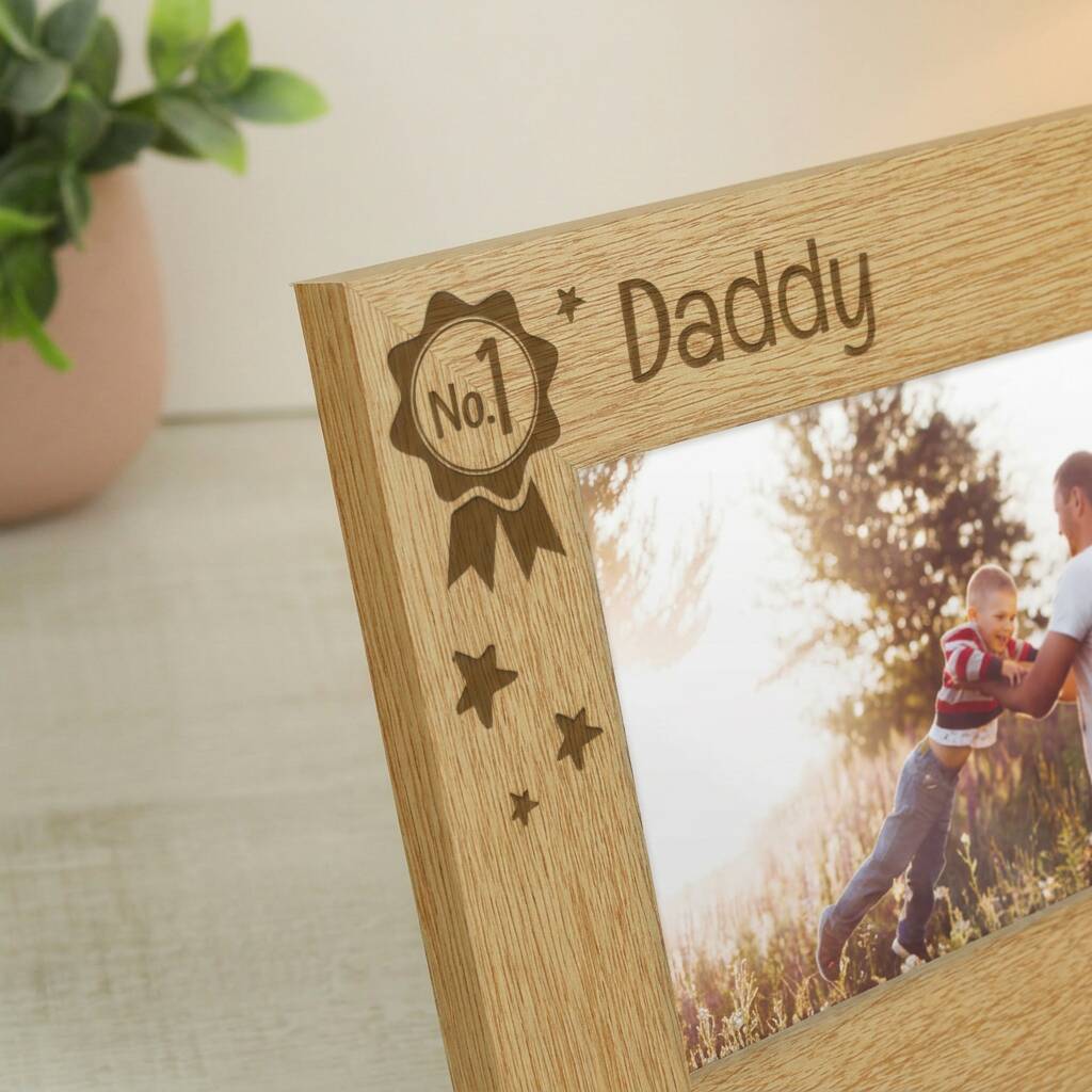 Number One Dad Photo Frame Personalised Dad Gifts