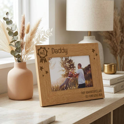 Number One Dad Photo Frame Personalised Dad Gifts