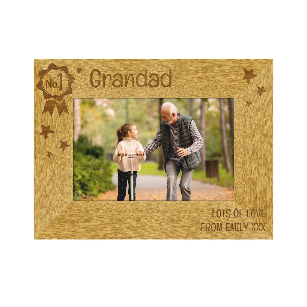 Number One Dad Photo Frame Personalised Dad Gifts
