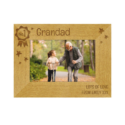 Number One Dad Photo Frame Personalised Dad Gifts