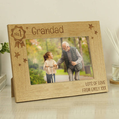 Number One Dad Photo Frame Personalised Dad Gifts