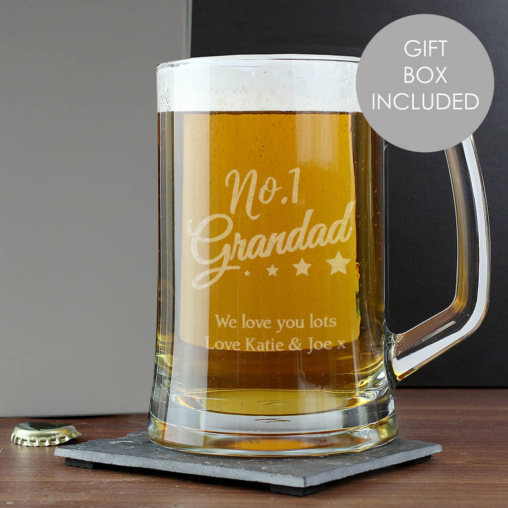 Number One Grandad Gifts Engraved Beer Tankard