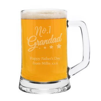 Number One Grandad Gifts Engraved Beer Tankard