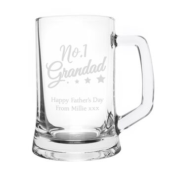 Number One Grandad Gifts Engraved Beer Tankard