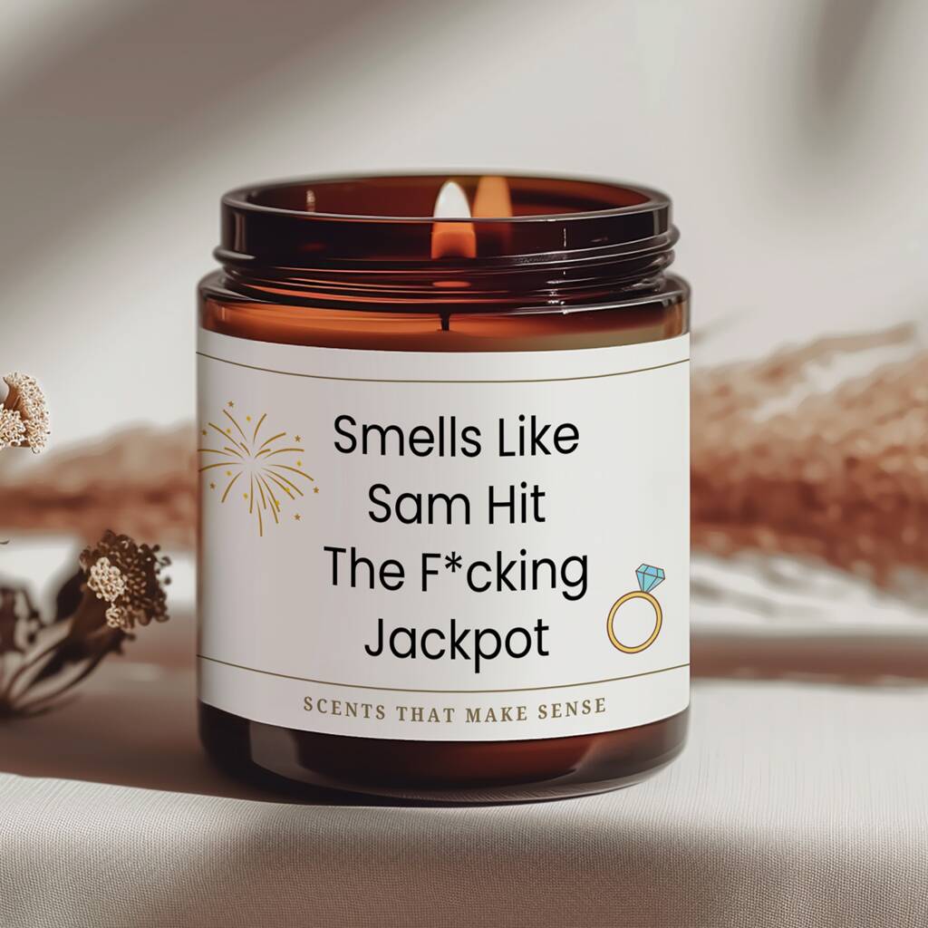 Engagement Candle - You Hit The F*cking Jackpot With Me