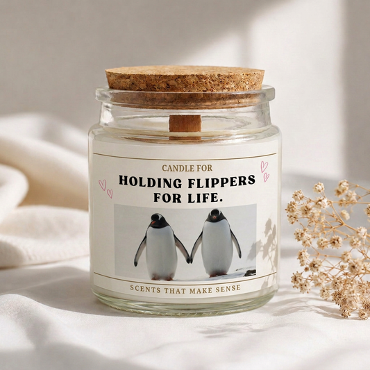 Penguin Candle - Holding Flippers For Life