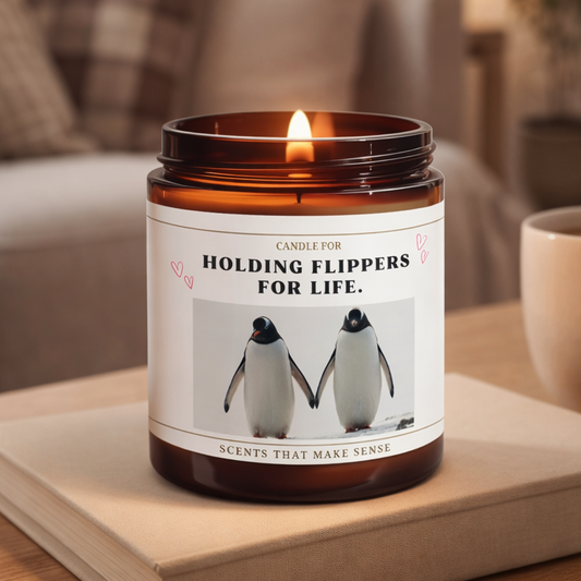 Penguin Candle - Holding Flippers For Life