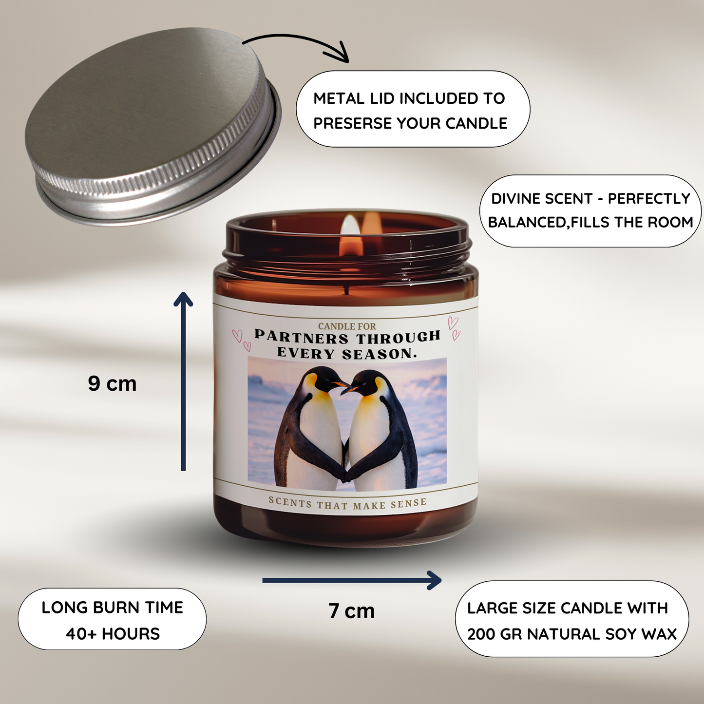 Penguin Candle - Partners Through Every Season