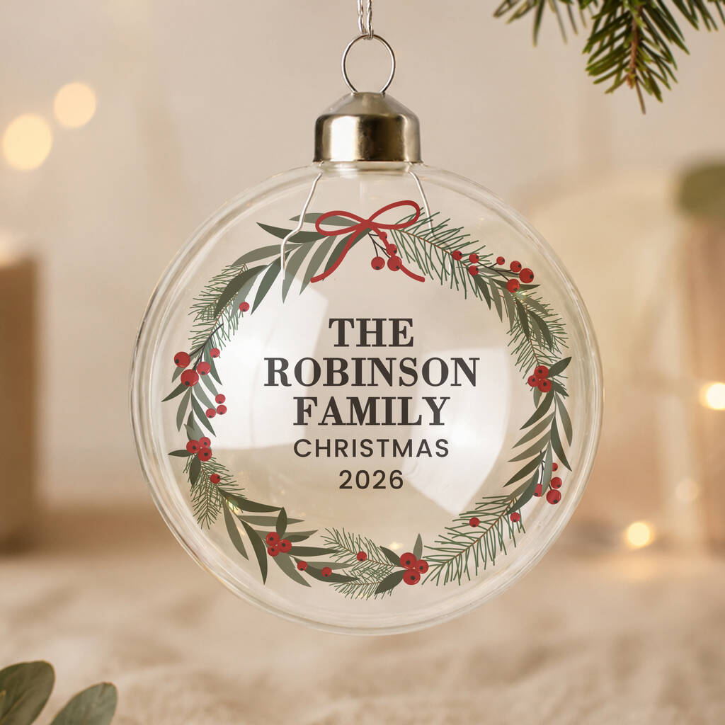 Personalised Christmas Glass Bauble