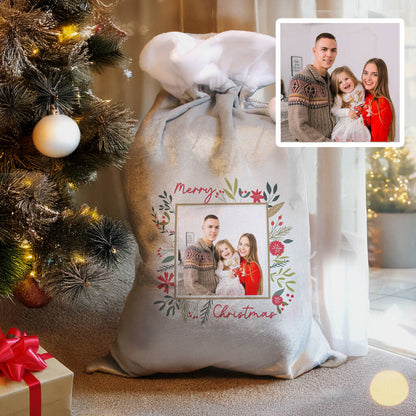 Personalised Christmas Sack Gift Photo Upload