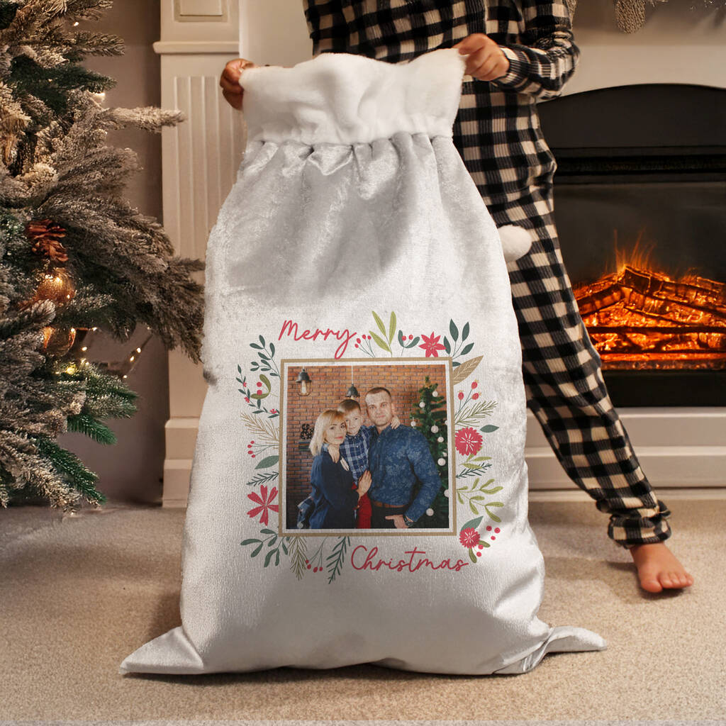 Personalised Christmas Sack Gift Photo Upload