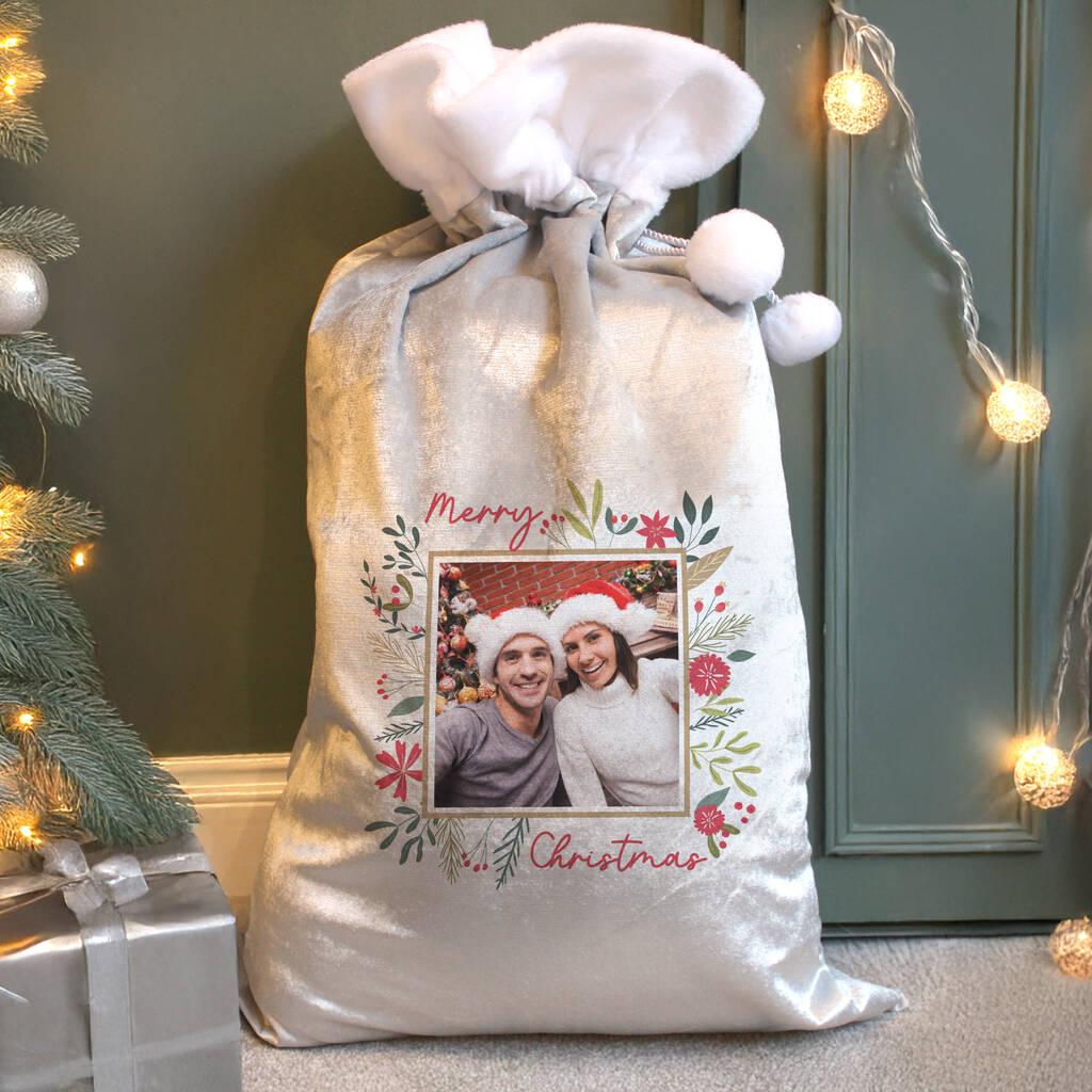 Personalised Christmas Sack Gift Photo Upload
