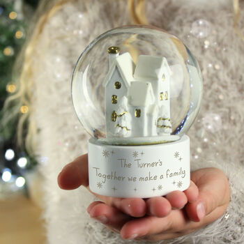 Personalised Christmas Village Snow Globe Gift