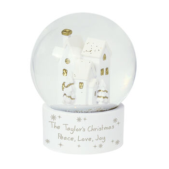 Personalised Christmas Village Snow Globe Gift