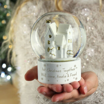 Personalised Christmas Village Snow Globe Gift