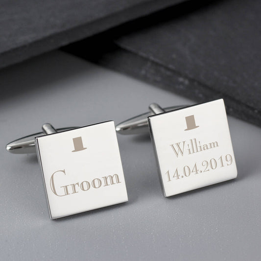 Personalised Cufflinks Wedding Roles