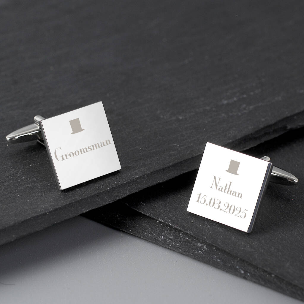 Personalised Cufflinks Wedding Roles