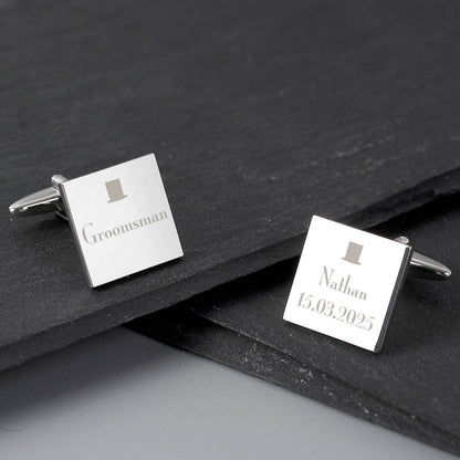Personalised Cufflinks Wedding Roles