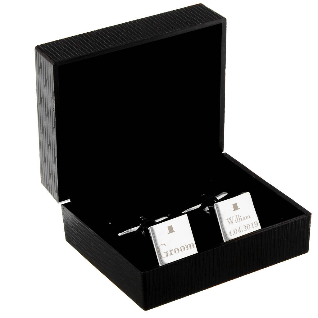 Personalised Cufflinks Wedding Roles