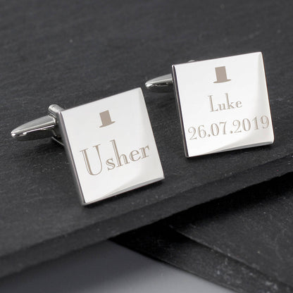 Personalised Cufflinks Wedding Roles