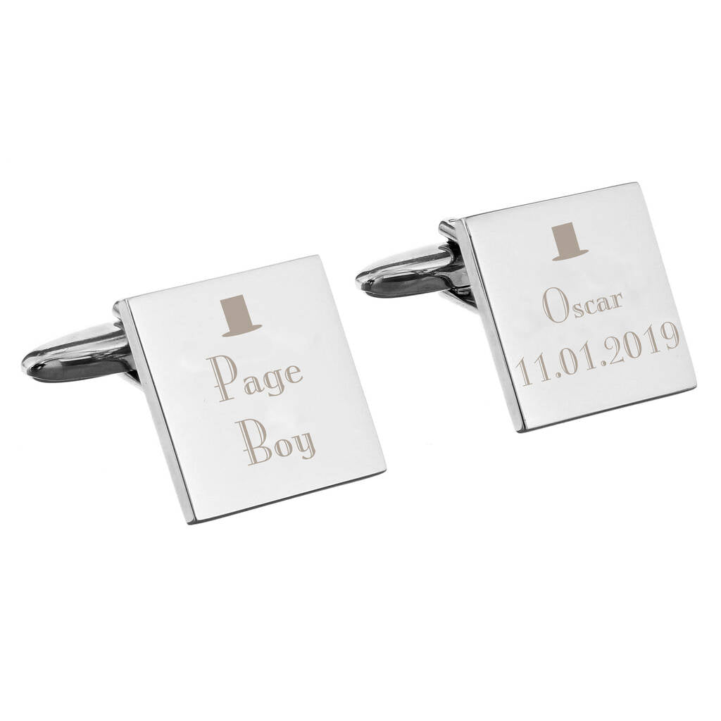 Personalised Cufflinks Wedding Roles