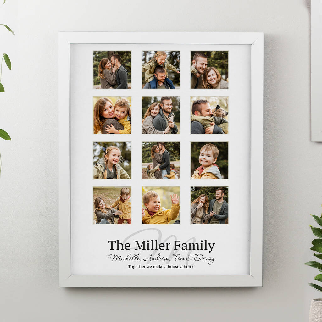Personalised Family Multi Photo Frame Collage Gift