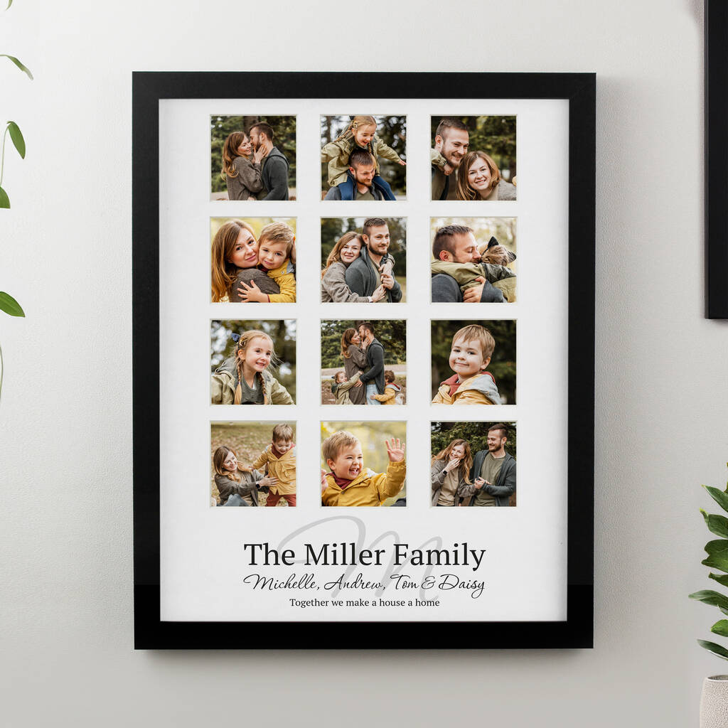 Personalised Family Multi Photo Frame Collage Gift