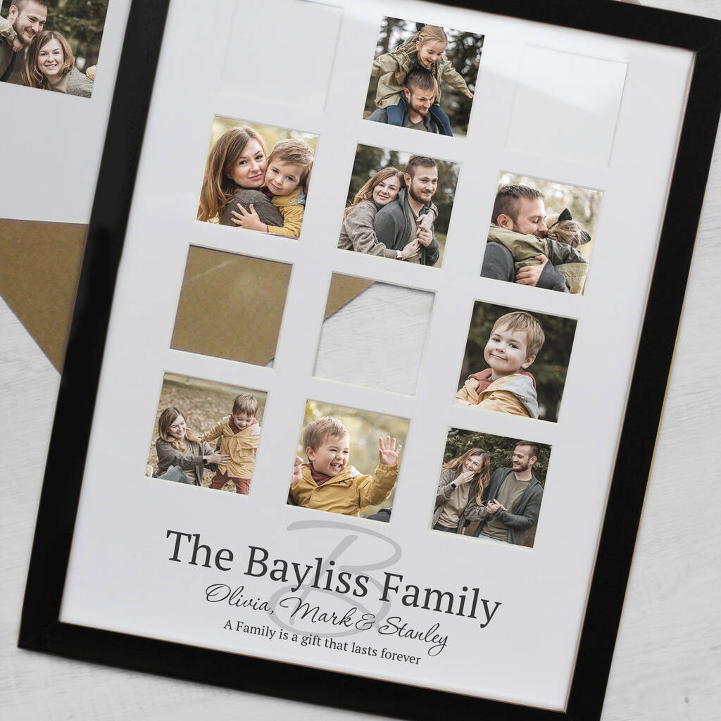 Personalised Family Multi Photo Frame Collage Gift