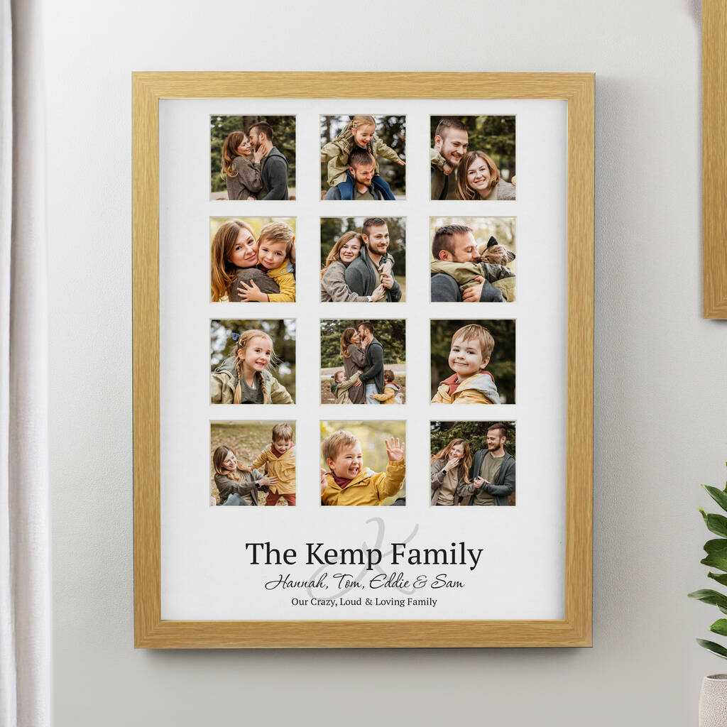 Personalised Family Multi Photo Frame Collage Gift
