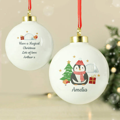 Baby's First Christmas Bauble Personalised Xmas Tree Ornament