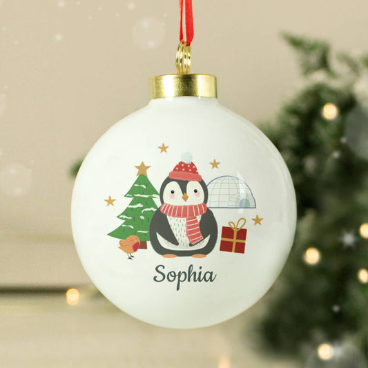 Baby's First Christmas Bauble Personalised Xmas Tree Ornament