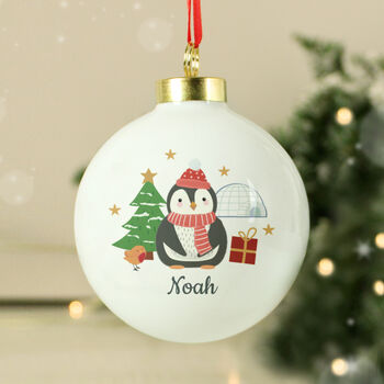 Baby's First Christmas Bauble Personalised Xmas Tree Ornament