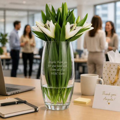 Personalised Flower Vase Corporate Gift