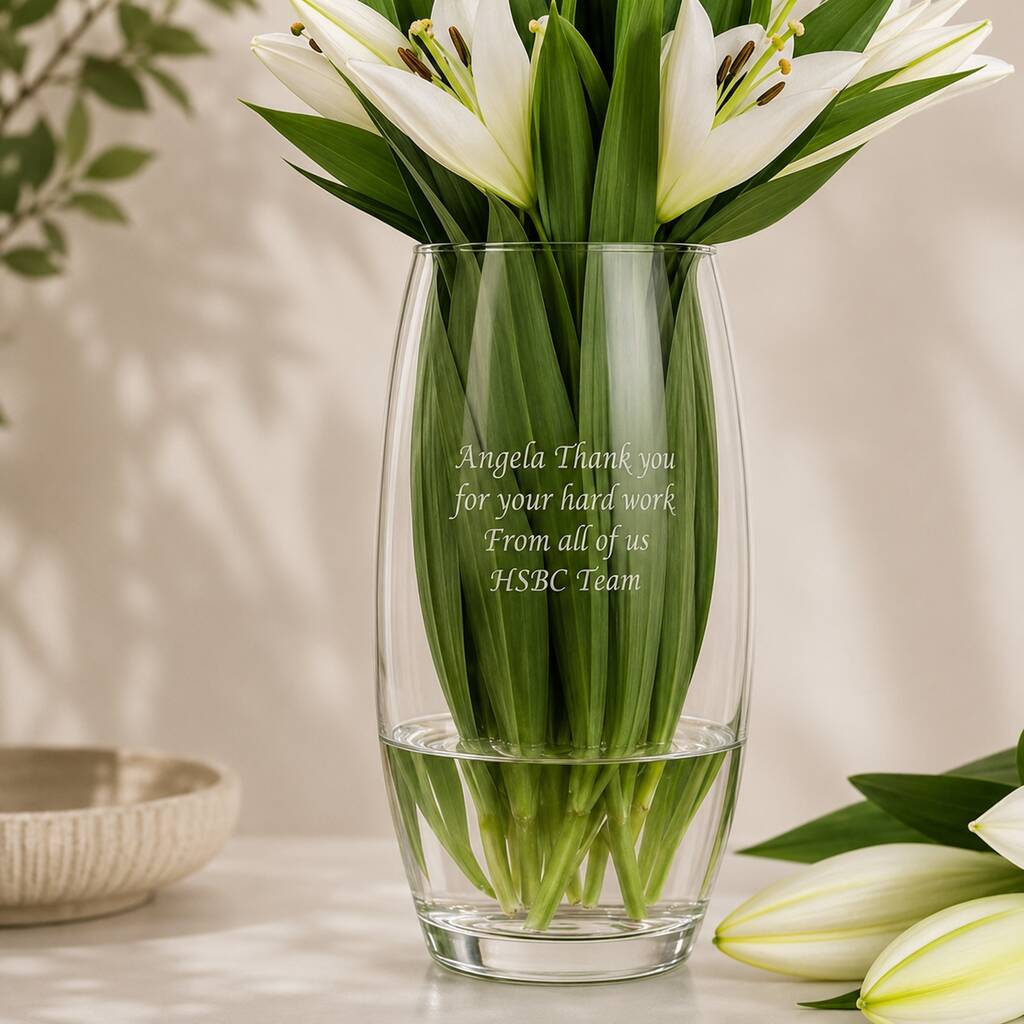 Personalised Flower Vase Corporate Gift