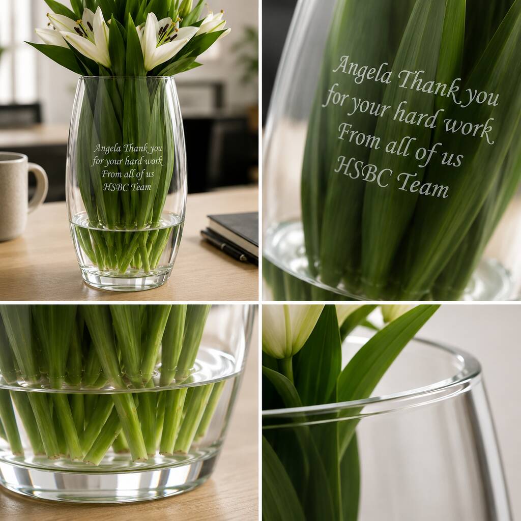 Personalised Flower Vase Corporate Gift