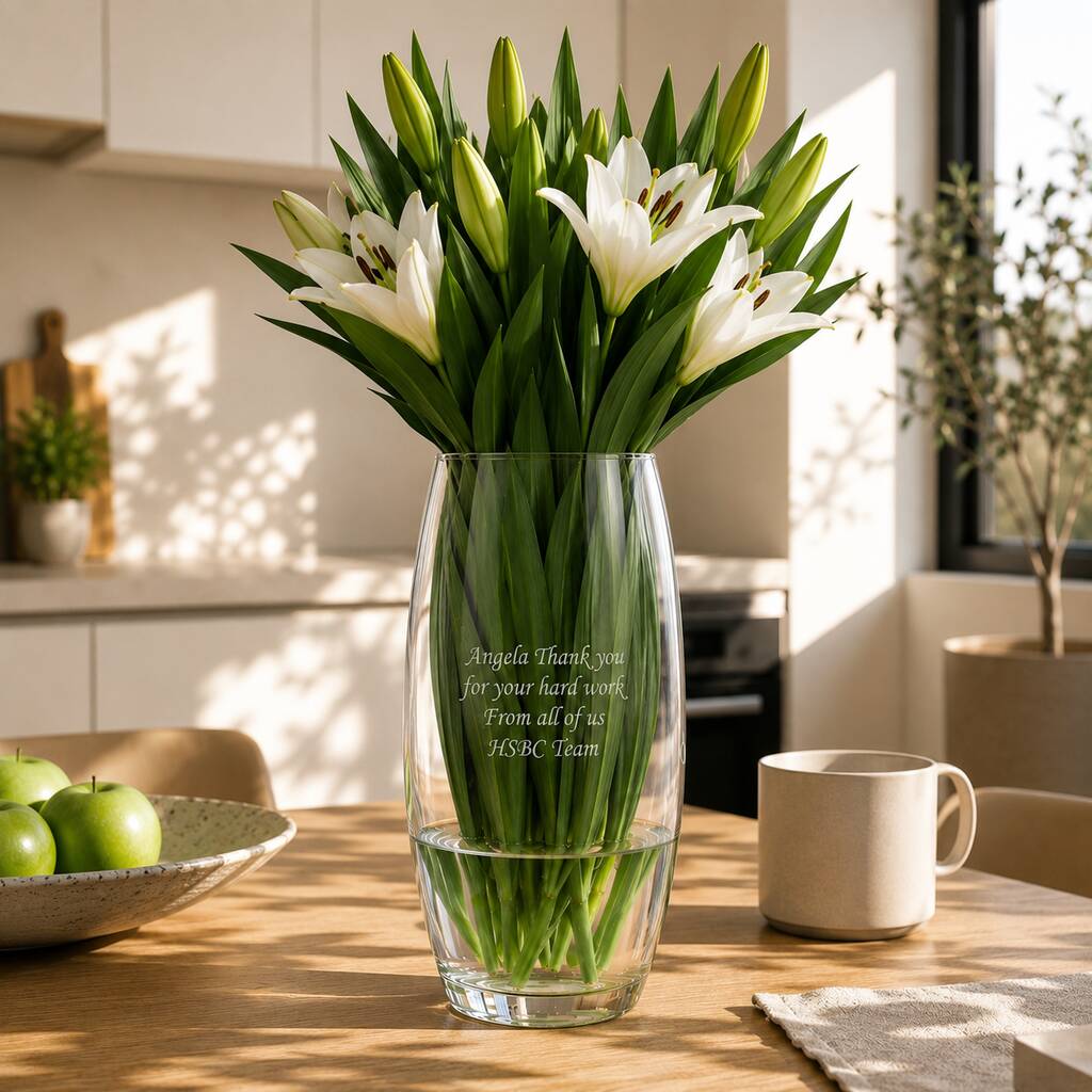 Personalised Flower Vase Corporate Gift