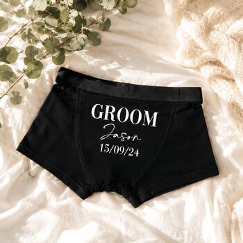 Personalised Groom Boxers Groom Gifts Best Man Proposal