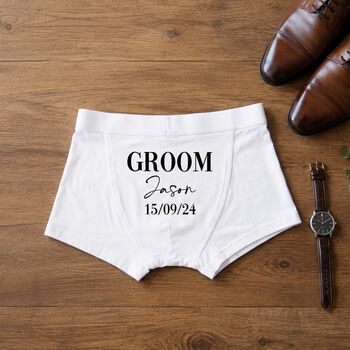 Personalised Groom Boxers Groom Gifts Best Man Proposal