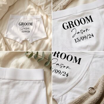 Personalised Groom Boxers Groom Gifts Best Man Proposal