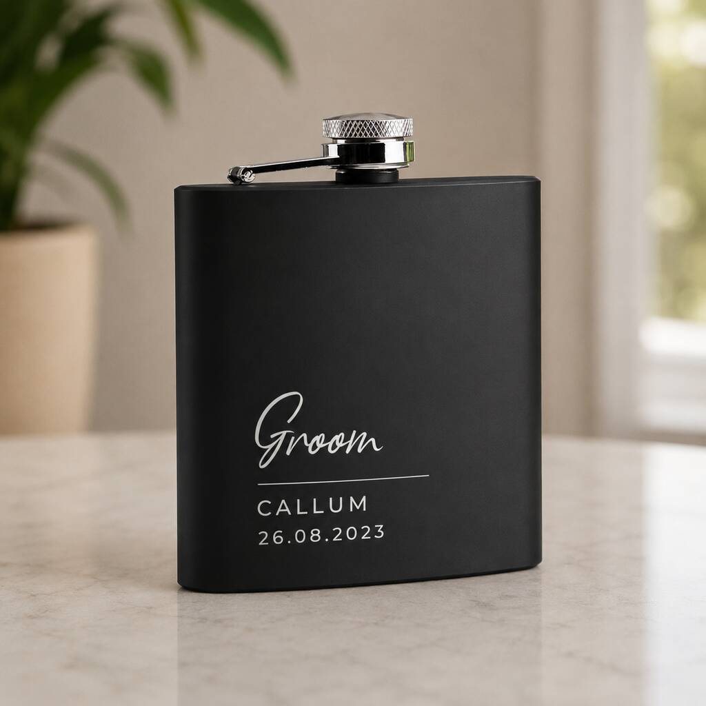 Personalised Groom Hip Flask Best Man Groomsman Gifts