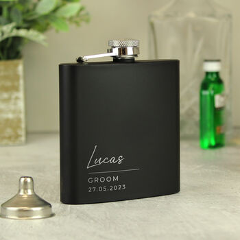 Personalised Groom Hip Flask Best Man Groomsman Gifts