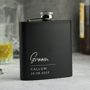 Personalised Groom Hip Flask Best Man Groomsman Gifts