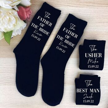 Personalised Groomsmen Gifts Groom Wedding Socks