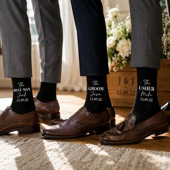 Personalised Groomsmen Gifts Groom Wedding Socks