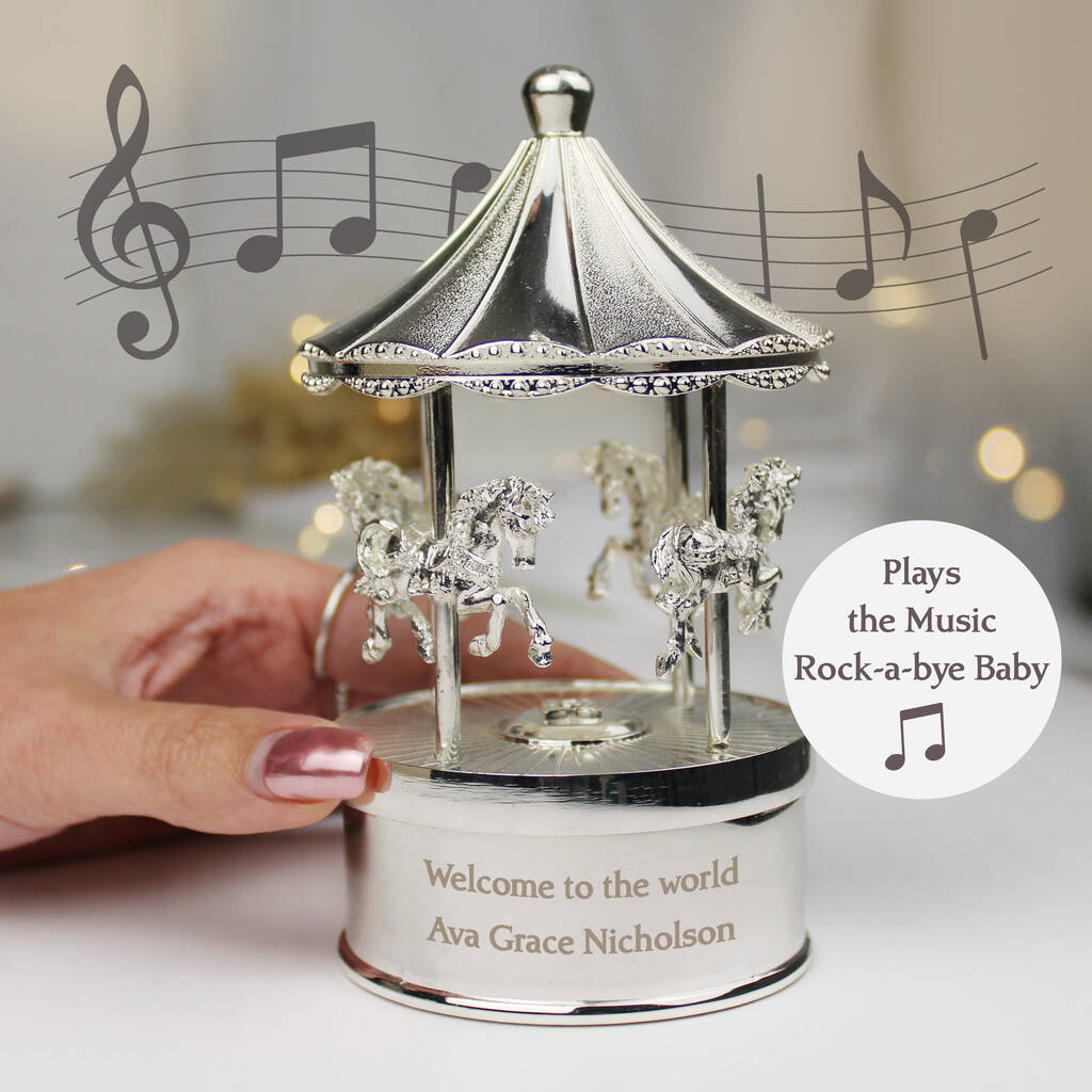 Personalised Music Box Christening Gifts Newborn Presents