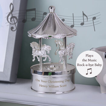 Personalised Music Box Christening Gifts Newborn Presents