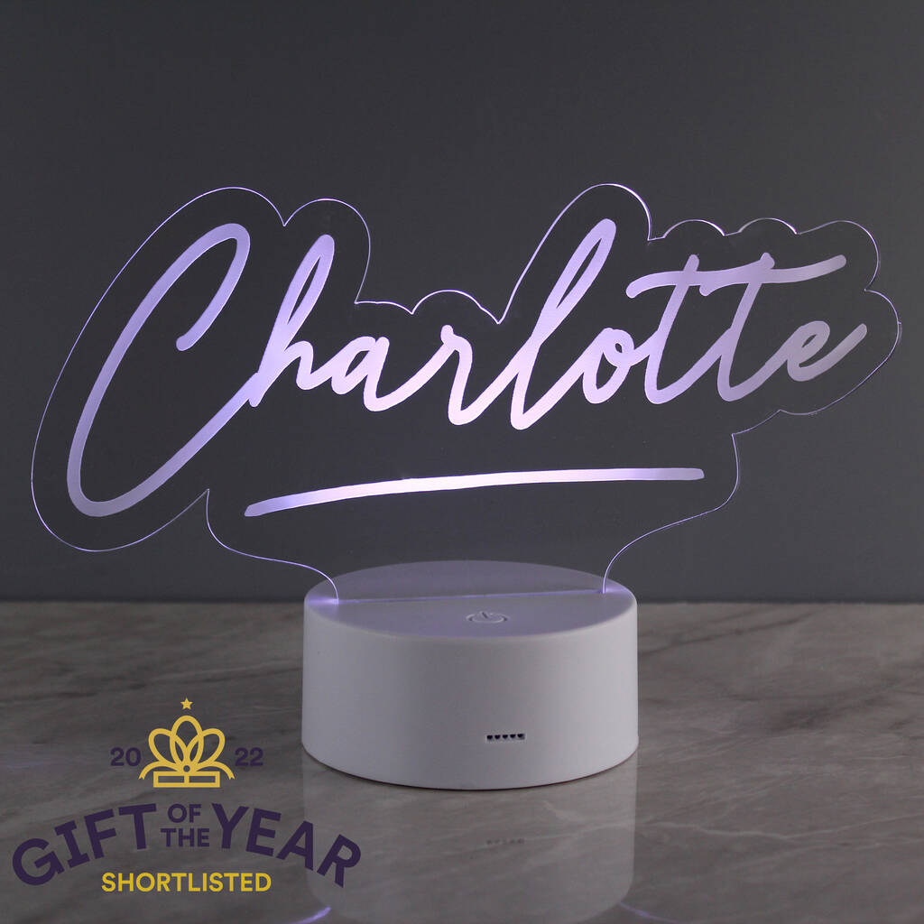 Personalised Night Light Gift LED Colour Changing