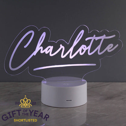 Personalised Night Light Gift LED Colour Changing