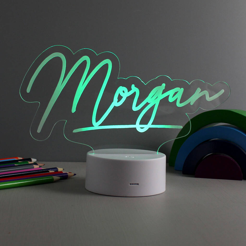 Personalised Night Light Gift LED Colour Changing