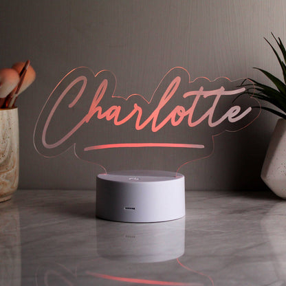 Personalised Night Light Gift LED Colour Changing